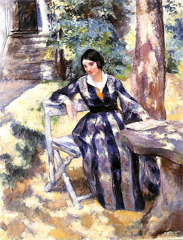 花园里的艺术家妻子 Artist's Wife in the Garden，沃伊切赫·维斯