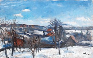 卡尔瓦里亚的冬季景观 Winter Landscape in Kalwaria，沃伊切赫·维斯