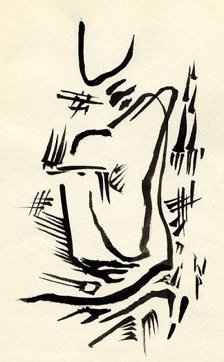 无题（自动绘图） Untitled (Automatic Drawing) (1954)，沃尔夫冈帕伦