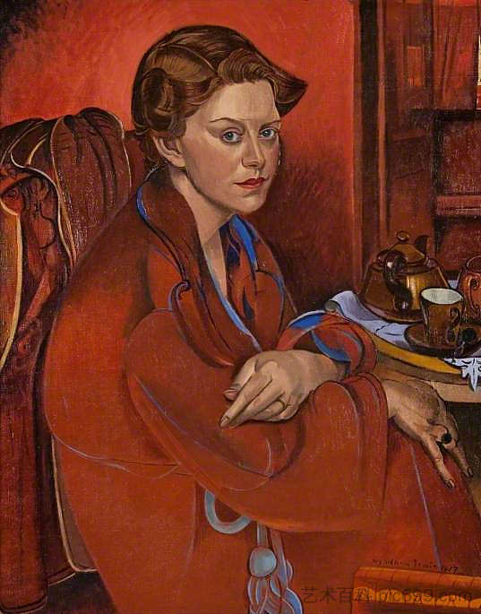 弗罗安娜，艺术家的妻子 Froanna, the Artist's Wife (1937)，温德姆·路易斯