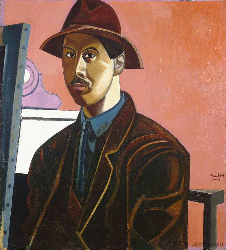 艺术家肖像作为画家拉斐尔 Portrait of the Artist as the Painter Raphael (1921)，温德姆·路易斯