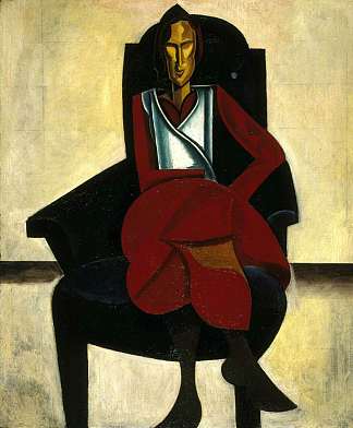 坐姿 Seated Figure (1921)，温德姆·路易斯