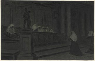 祈祷中的贝居安 Beguines at Prayer (1894)，泽维尔·梅勒里