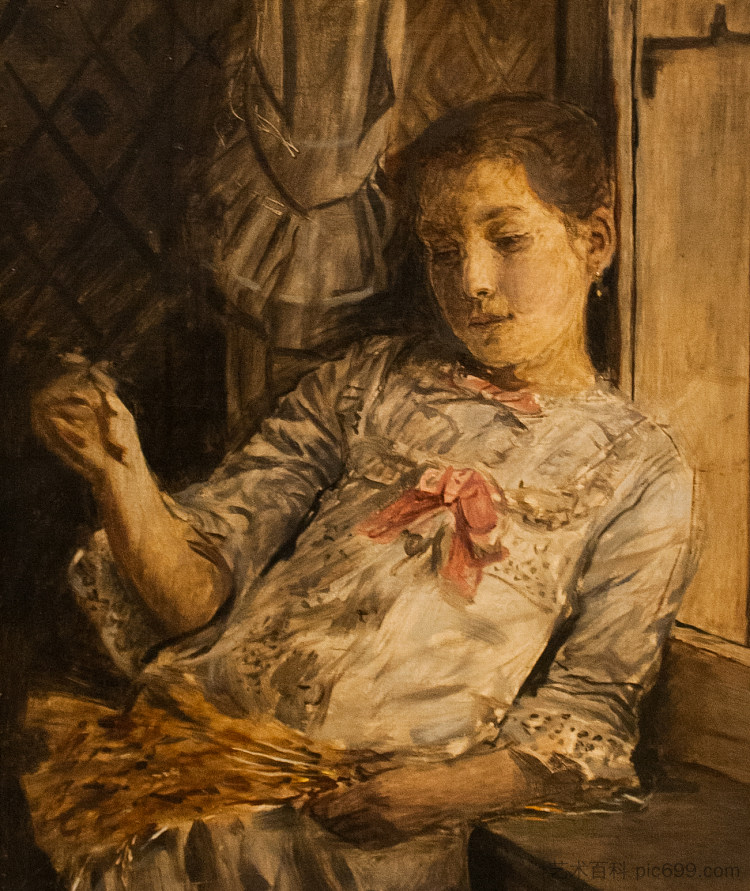 艺术家的女儿 The Artist's Daughter (c.1882)，泽维尔·梅勒里