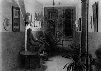 我的走廊，灯光效果 My Hallway, Light Effect (1889)，泽维尔·梅勒里