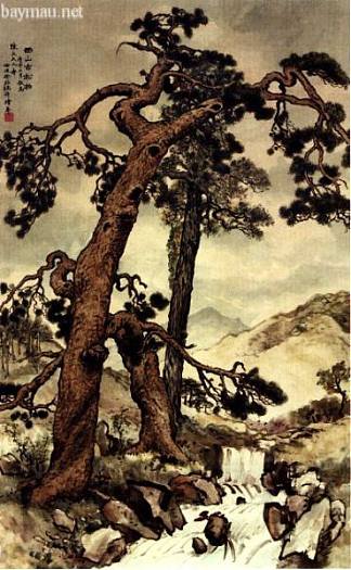 西山上的古松和杜松 Ancient pine and juniper on the west hills (1918)，徐北红