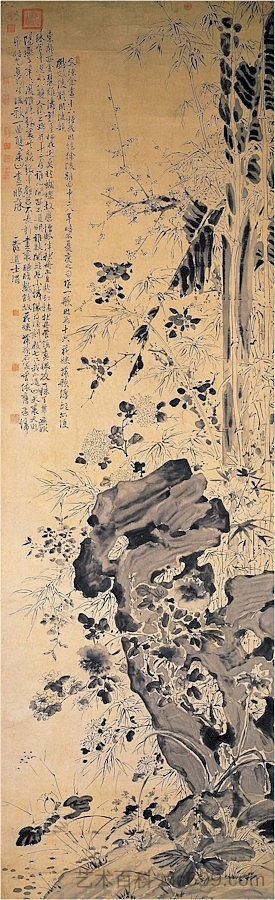 花和竹 Flowers and Bamboo，徐渭