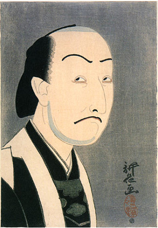 中村干次郎一世 饰 小桥由良之助 Nakamura Ganjiro I as Oboshi Yuranosuke (1916)，山村豊成