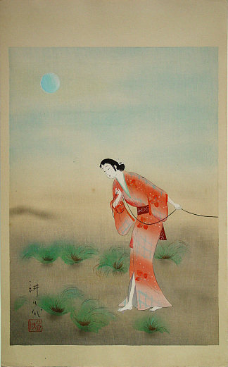 剧中女主角小满 丹波洋作 The Heroine Koman in the play Tanba Yosaku (1926)，山村豊成