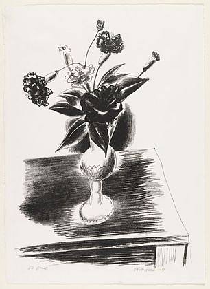 康乃馨 Carnations (1927)，国吉康雄