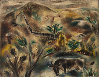 景观 Landscape (1920)，国吉康雄