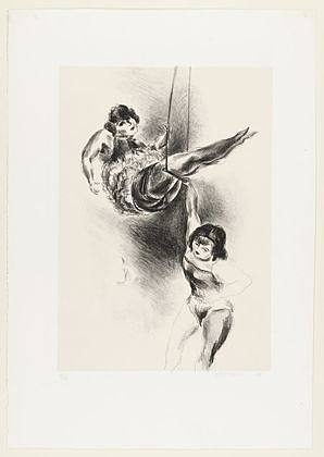 两个杂技演员 Two Acrobats (1928)，国吉康雄