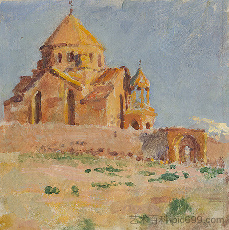 圣赫里普西姆教堂。埃奇米阿津 Saint Hripsime Church. Etchmiadzin (1913)，叶吉舍·塔杰沃相