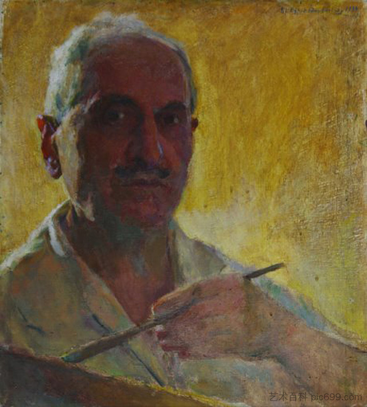 自画像 Self Portrait (1933; Erevan,Armenia  )，叶吉舍·塔杰沃相