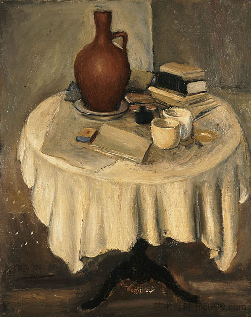 静物画 Still Life (1934)，桑寄生