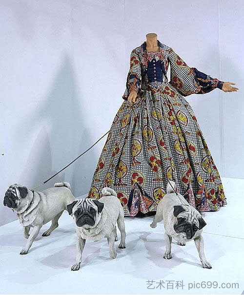 休闲女士与哈巴狗 LEISURE LADY WITH PUGS (2001),因卡·肖尼巴雷