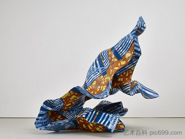 风椅I（橙色和蓝色） WINDY CHAIR I (ORANGE AND BLUE) (2014)，因卡·肖尼巴雷