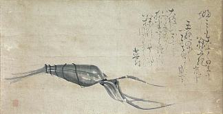 松村五顺（绘画）和与佐布森（书法）的Chimaki Chimaki by Matsumura Goshun (painting) and Yosa Buson (calligraphy)，与谢芜村