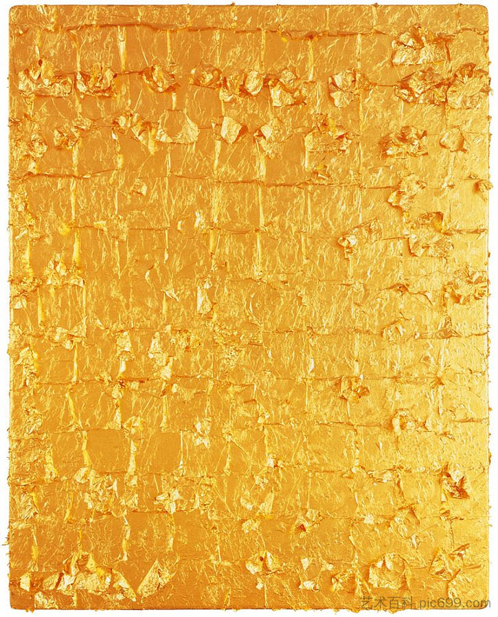 面板上的金箔 Gold Leaf on Panel (1961)，伊夫·克莱因