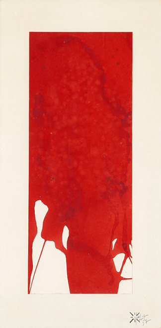 单色红色无题 Monochrome Red Untitled (1957)，伊夫·克莱因