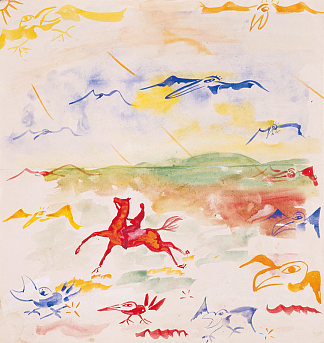无题绘图 Untitled Drawing (1950)，伊夫·克莱因