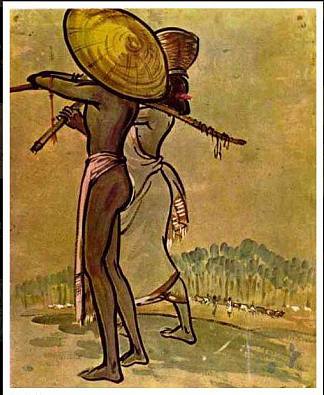 劳动夫妇 Laborer couple (1943)，扎伊努尔·阿贝丁