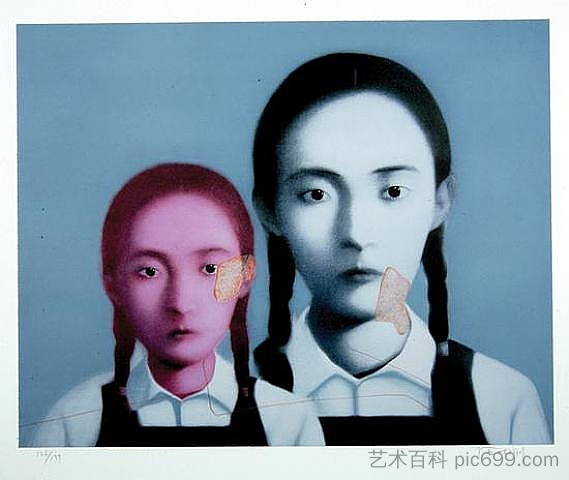 两姐妹 Two Sisters (2003)，张晓刚