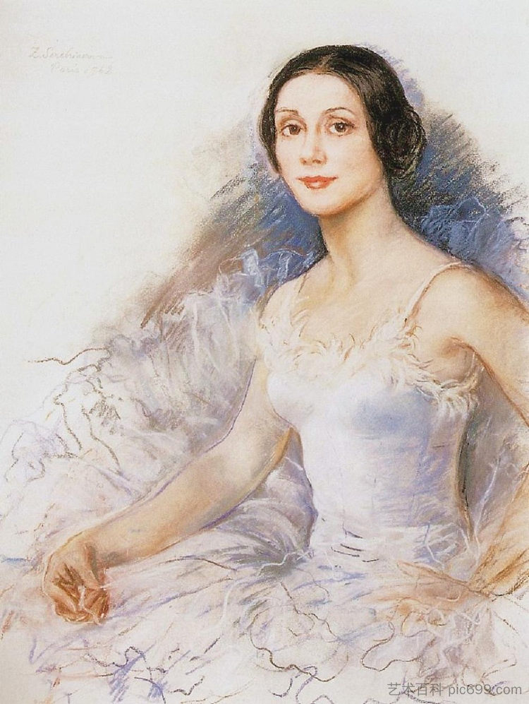 伊薇特·乔维雷特的肖像 A portrait of Yvette Choviret (1962)，齐内达·塞莱布里阿库娃