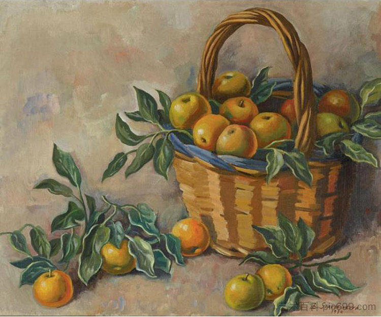 一篮子苹果 Basket of Apples (1934),齐内达·塞莱布里阿库娃