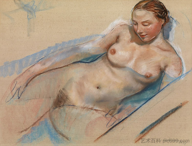 裸体沐浴 Bathing Nude (1927)，齐内达·塞莱布里阿库娃