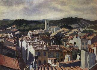 黑 醋栗。城市的屋顶 Cassis. The roofs of the city (1928)，齐内达·塞莱布里阿库娃