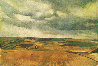内斯库奇诺耶的菲尔兹 Fields in Neskuchnoye (1916)，齐内达·塞莱布里阿库娃