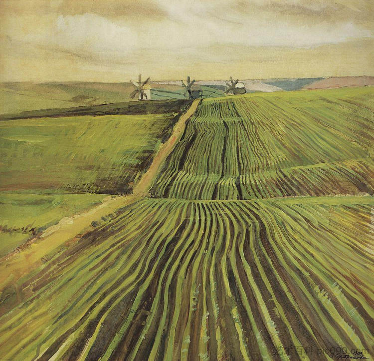 绿色的秋天 Green autumn (1908),齐内达·塞莱布里阿库娃