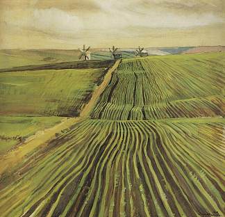 绿色的秋天 Green autumn (1908)，齐内达·塞莱布里阿库娃