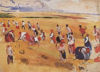 收获 Harvest (c.1910)，齐内达·塞莱布里阿库娃