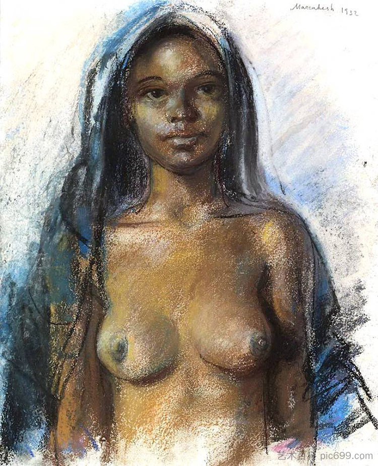 摩洛哥女孩。马拉喀什 Moroccan girl. Marrakesh (1932),齐内达·塞莱布里阿库娃