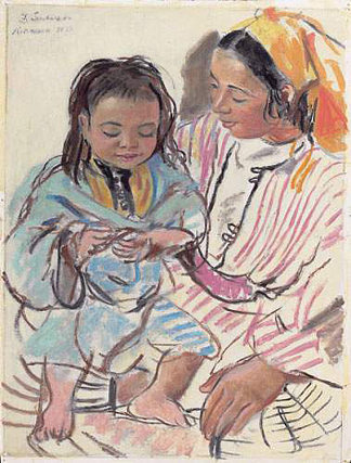 母女 Mother and daughter (1928)，齐内达·塞莱布里阿库娃