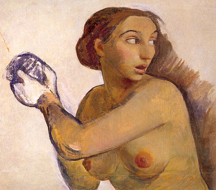 裸。素描 Nude. Sketch (1916 - 1917)，齐内达·塞莱布里阿库娃