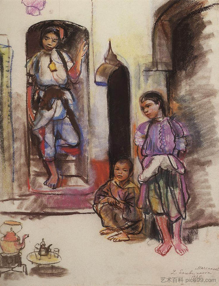 天井 Patio (1928)，齐内达·塞莱布里阿库娃