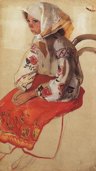 农家女孩 Peasant Girl (1905 – 1906)，齐内达·塞莱布里阿库娃