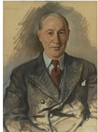 犹太慈善家伊戈尔·S·赫维茨的肖像 Portrait of a Jewish philanthropist Igor S. Hurwitz (1941)，齐内达·塞莱布里阿库娃