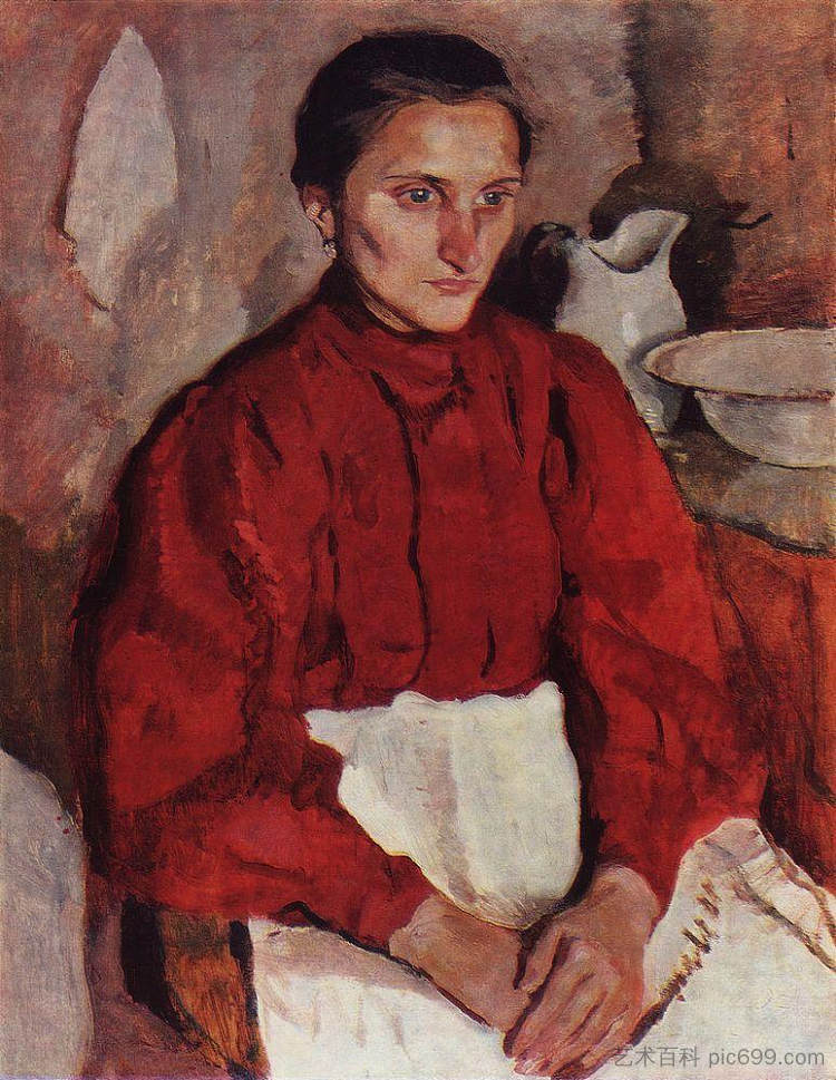 护士的肖像 Portrait of a nurse (1907)，齐内达·塞莱布里阿库娃