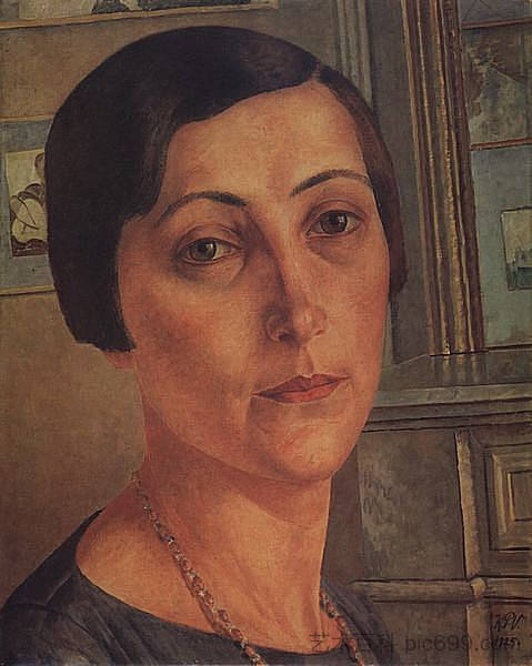 安德罗尼科娃-哈尔彭的肖像 Portrait of Andronikova-Halpern (1925)，齐内达·塞莱布里阿库娃