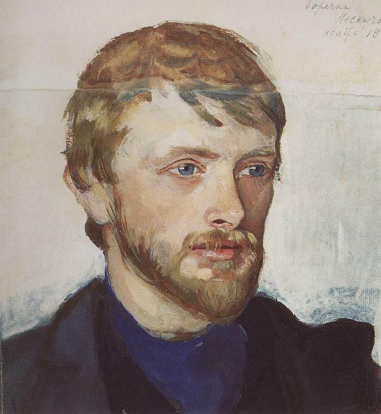 鲍里斯·谢列布里亚科夫的肖像 Portrait of Boris Serebryakov (c.1905)，齐内达·塞莱布里阿库娃