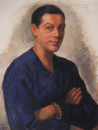 S.M.利法尔的肖像 Portrait of S.M. Lifar (1961)，齐内达·塞莱布里阿库娃