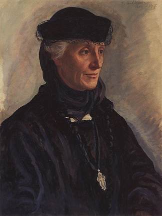 S.M.卢科姆斯卡娅的肖像 Portrait of S.M. Lukomskaya (1947)，齐内达·塞莱布里阿库娃