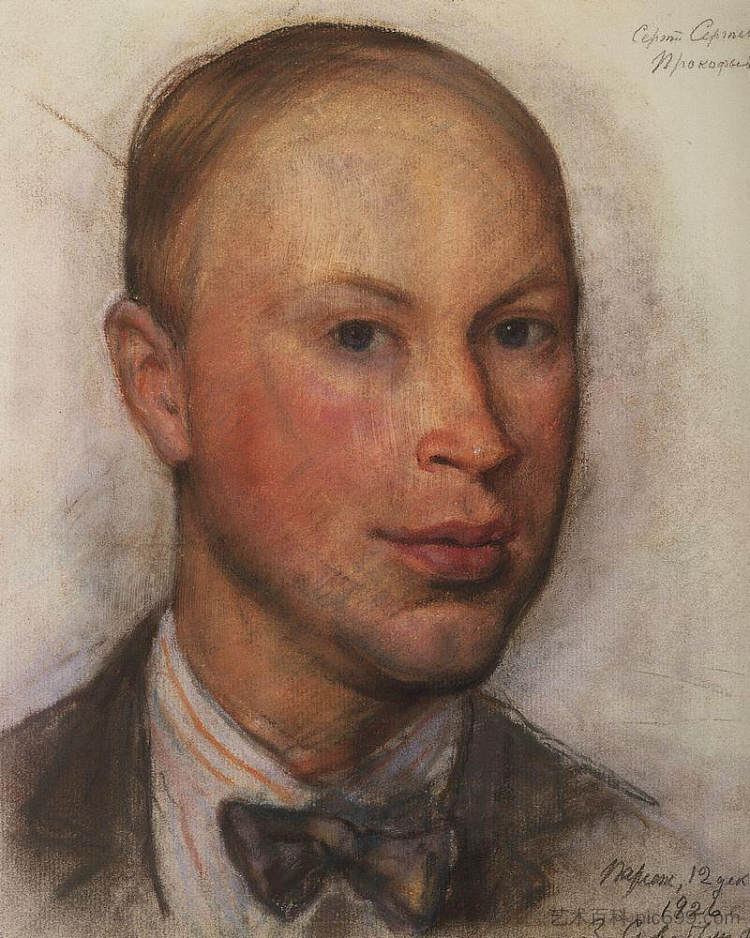 作曲家谢尔盖·普罗科菲耶夫的肖像 Portrait of the composer Sergei Prokofiev (1926)，齐内达·塞莱布里阿库娃