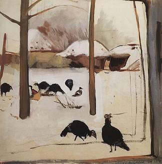 家禽场 Poultry yard (1910)，齐内达·塞莱布里阿库娃