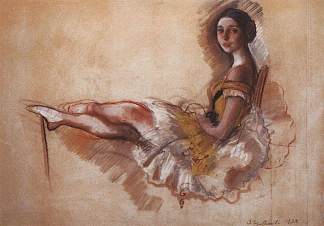 休息舞者 Resting dancer (1924)，齐内达·塞莱布里阿库娃