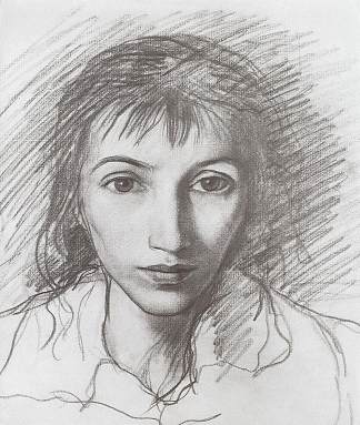 自画像 Self-portrait (c.1900)，齐内达·塞莱布里阿库娃